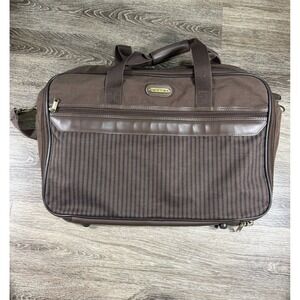 Jaguar JC Penney Vintage Brown Canvas Duffel Bag‎ Carry On Travel Luggage Rare
